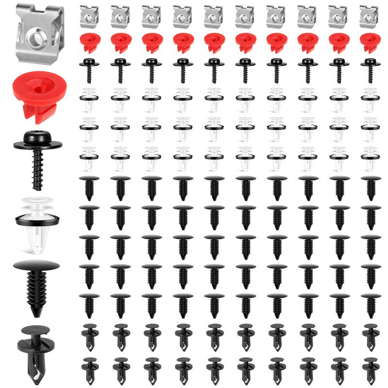 130pcs T30 Engine Splash Guard Undertray Cover Screw Bolt U Nut Clip for Ford  Escape Explorer Edge Transit ConnectW713297-S300