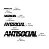 Antisocial Slogan Car Sticker Car Windshield Windows Banner Vinyl Decal For Cars SUV Truck Pickup Auto Decoration Accessories