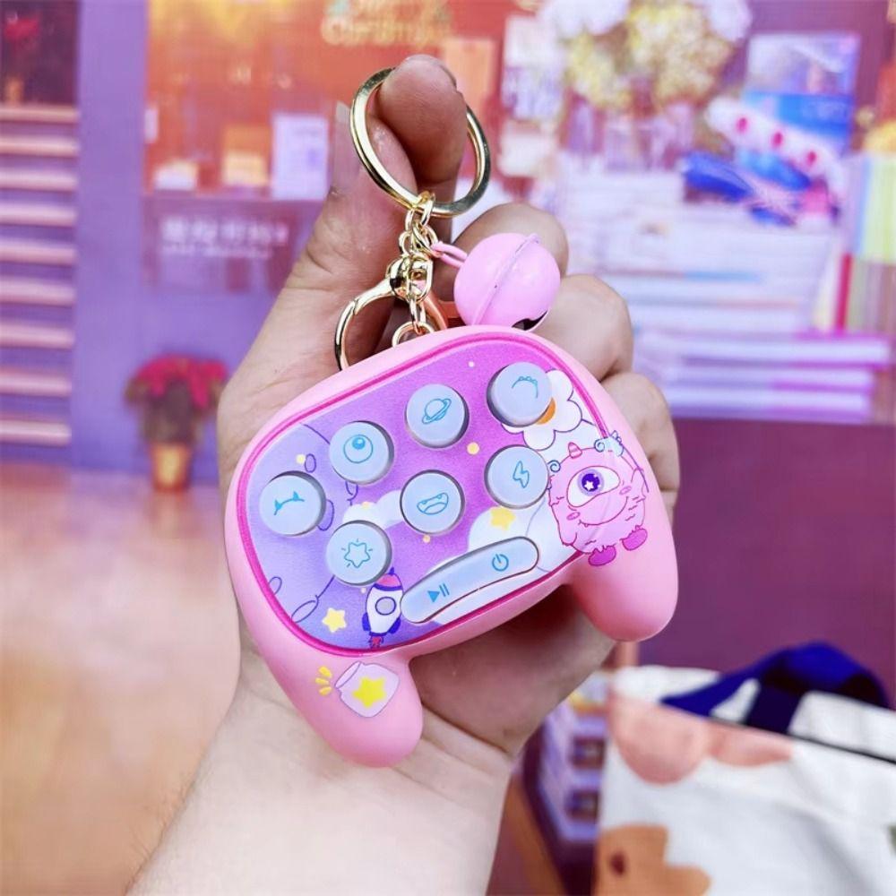 

Squeak Toy Cartoon Keychain Stress Relief Gopher Game Machine Keychain Mini Bag Pendant Small Gift синій