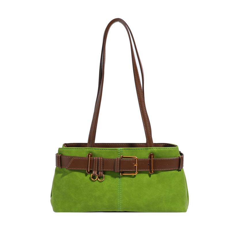 

Women s Fashion Cross-Border Baguette Underarm Bag - Versatile and Casual Niche Shoulder Bag зелений