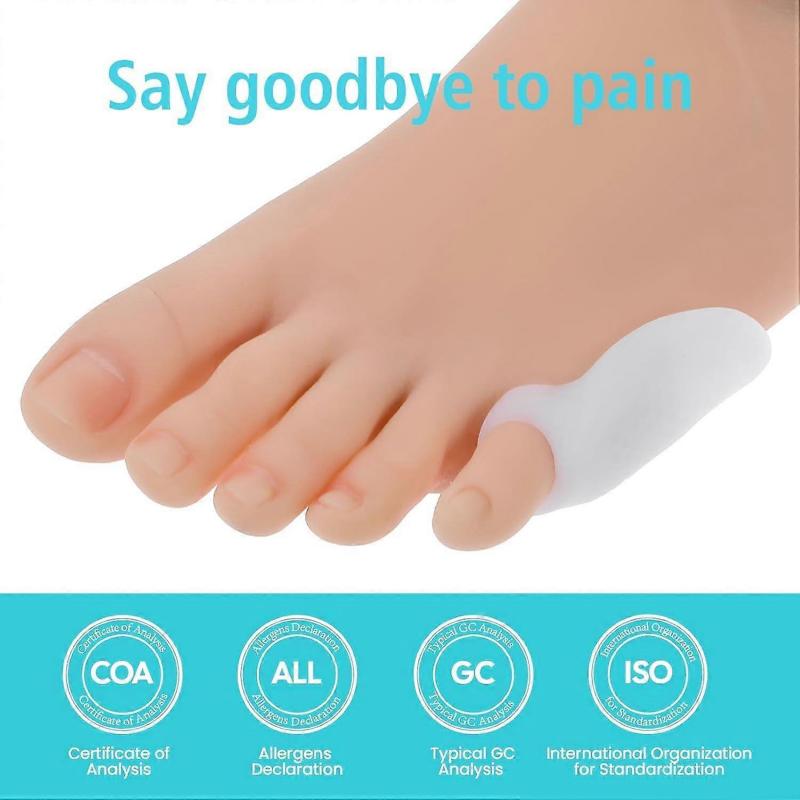 Kleiner Zeh Gel Ballenschutz 8er Pack Schneiderballen Polster Weiche Gel Ballenpolster Schneiderballen Korrektor Zehenspreizer zur Schmerzlinderung Passform für Frauen