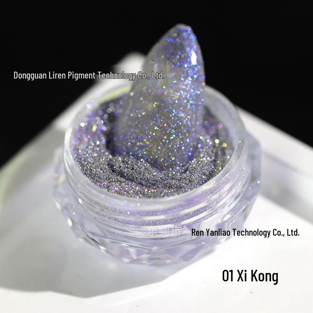 Iridescent Opal & Crushed Diamond Nail Art Reflective Glitter Powder