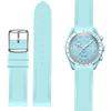 Korlexchi Watch Compatible with Omega and 20mm Watch Accessories Band, Silicone, Moonswatch, X, Swatch, Speedmaster, Unisex, Strap, Waterproof, Soft,