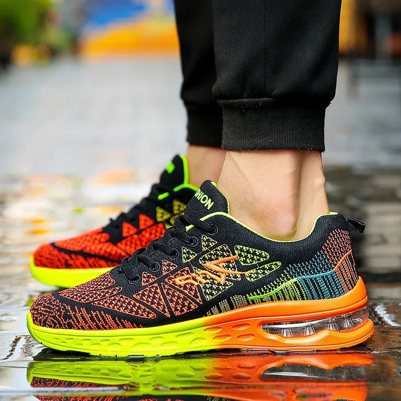 

Вулканизированные мужские сетчатые дышащие кроссовки, летние повседневные туфли на плоской подошве, мужские удобные кроссовки Tenis Masculino на шнуровке для пар 35 зелёный