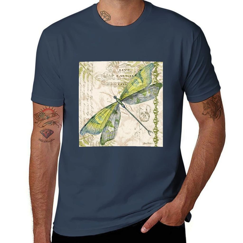 Dragonfly Daydreamsjp3432 Tshirt Simple Solid Color Crew Neck Tee