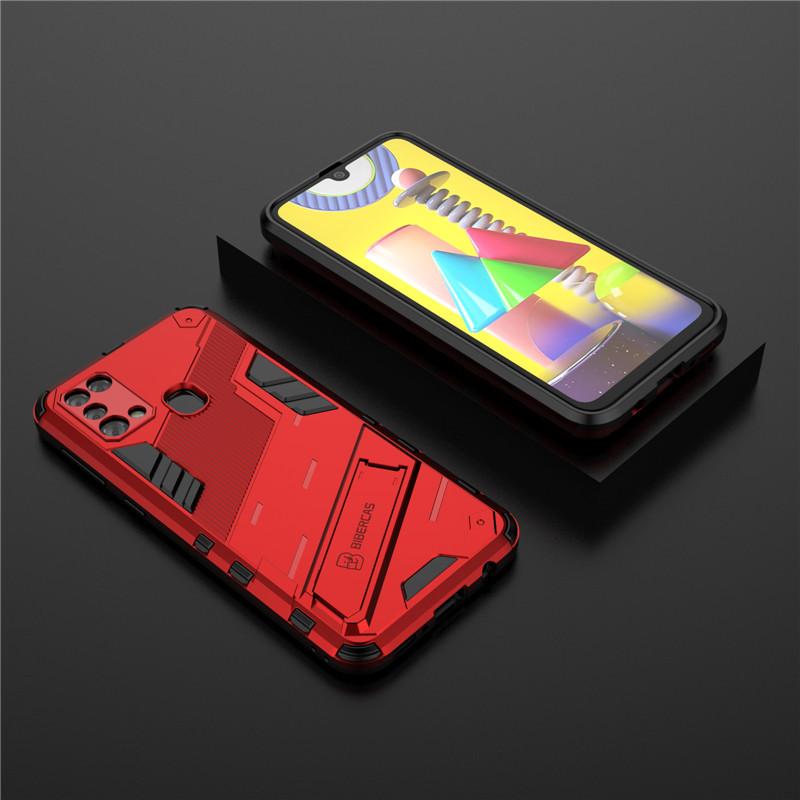 

Для Samsung M31 Чехол 6.4 Прочный Магнитный Броня Подставка Защита Чехол для Телефона Для Samsung M31 M 31 SM-M315F M315 Задняя Крышка For Galaxy M31 красный