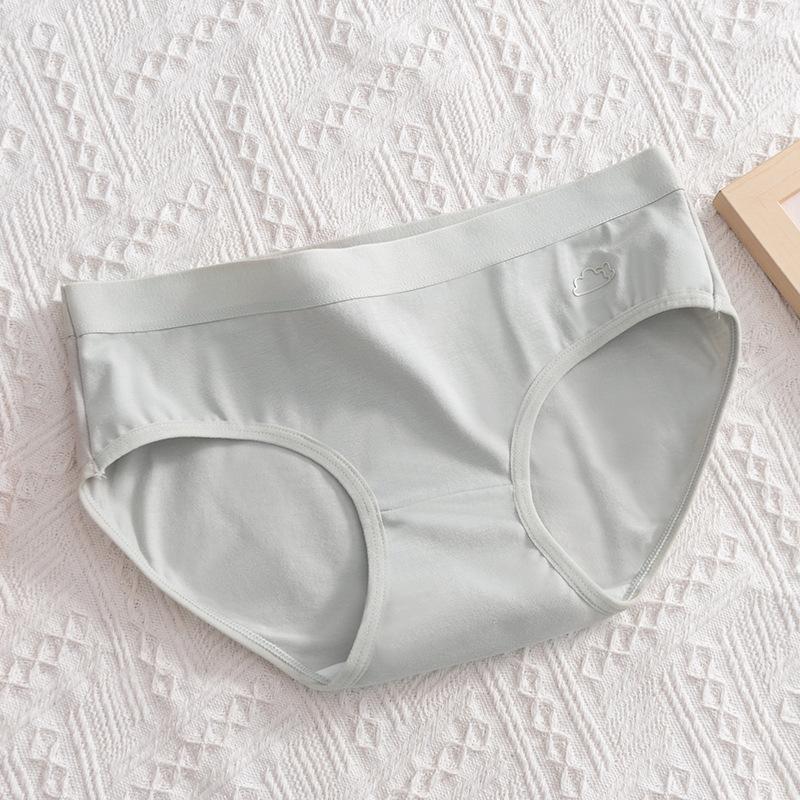 

Нижнее белье, женские бесшовные трусы со средней талией, летние тонкие антибактериальные трусики в девичьем стиле, милые дышащие трусики XL серый