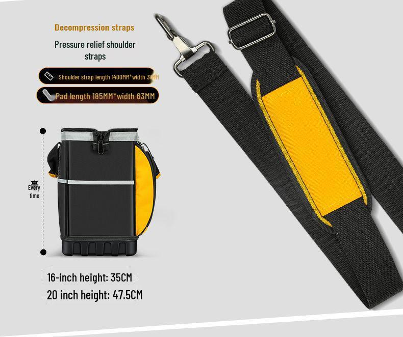 Durable Canvas Handheld Electrician's Tool Bag - Sturdy, Multifunctional for Repair & Woodworking