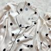 Premium French Polka Dot Long-Sleeved Pajamas Women'S Spring And Summer Lazy Style Loungewear Set