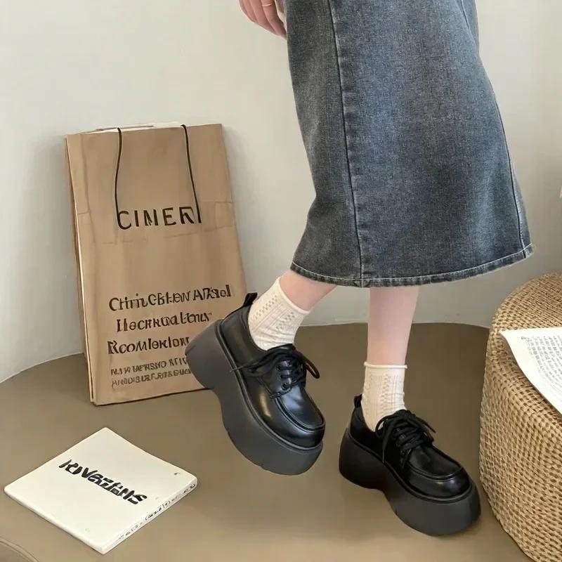 Fashion Women's Platform Shoes 2025 Women's Low-Cut Chunky Sole  Anti-Slip Mary Janes Shoes for Women Breathable Casual Dress Shoes
