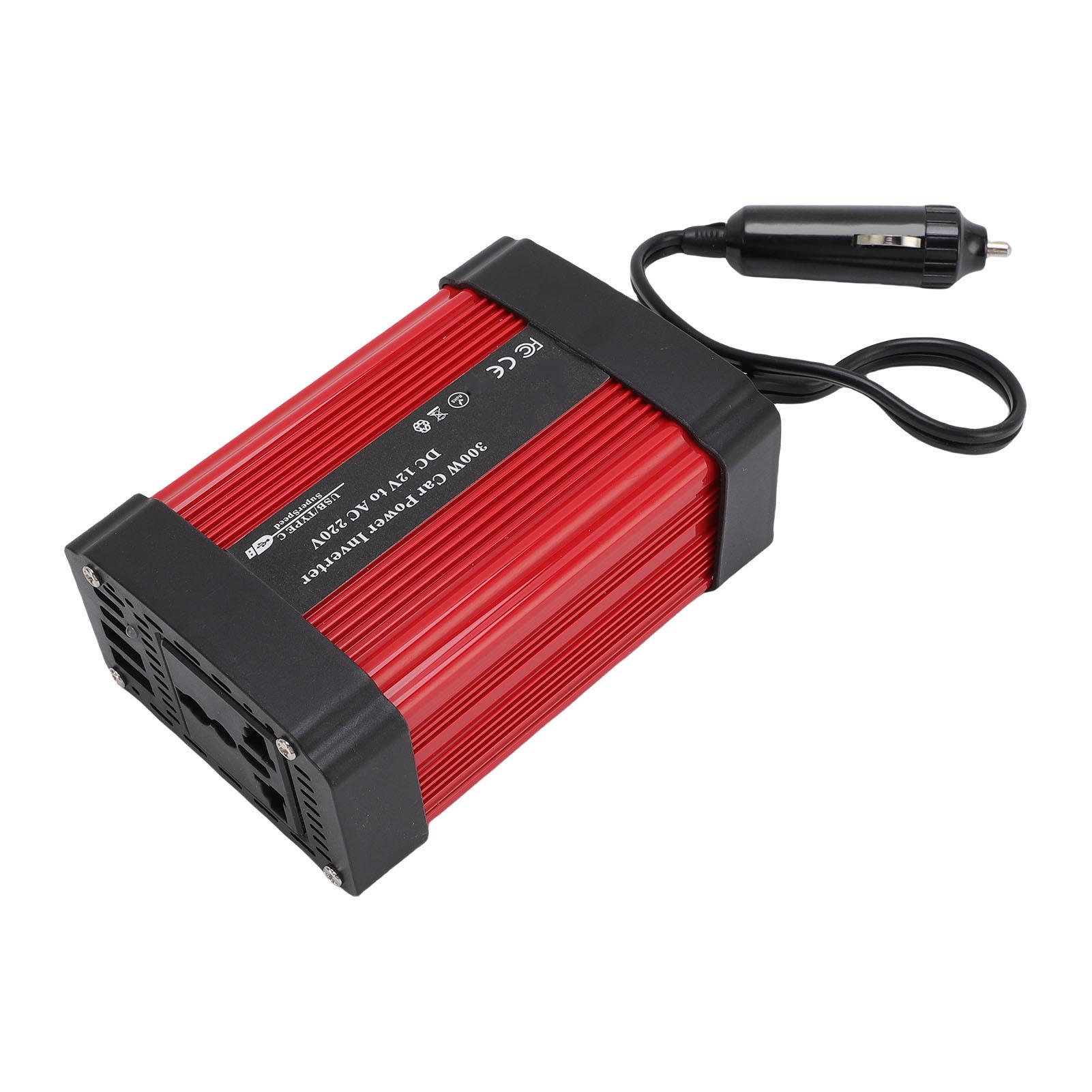 

Автомобильный инвертор 300 Вт DC12V в AC220V Преобразователь мощности с интерфейсом быстрой зарядки PD 24 Вт QC 24 В для