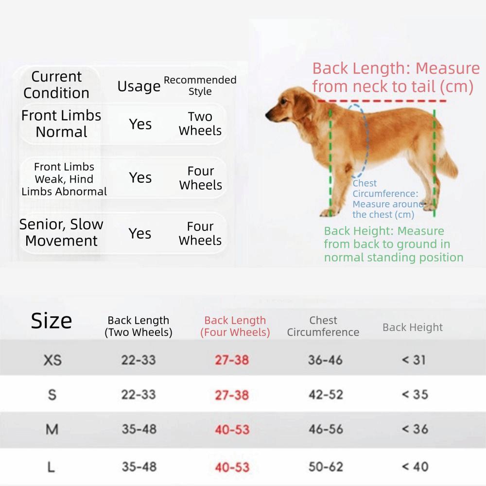 Lightweight Aluminum Pet Mobility Cart Adjustable Pet Rehabilitation Wheelchair  Pet Mobility