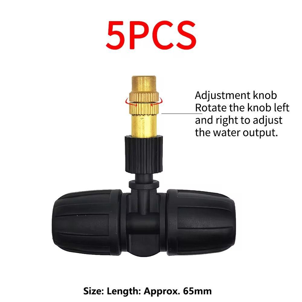 5Pcs Windproof Garden Sprayer Universal Dust Removal Irrigation Nozzles Cooling System Brass Atomizing Misting Nozzle