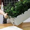 ABS Rectangular Flower Basket Sturdy And Durable Hanging Planter For Balcony Outdoor Gardener Plant