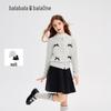 Balabala Girls' Wool-Blend Knit Two-Piece Set