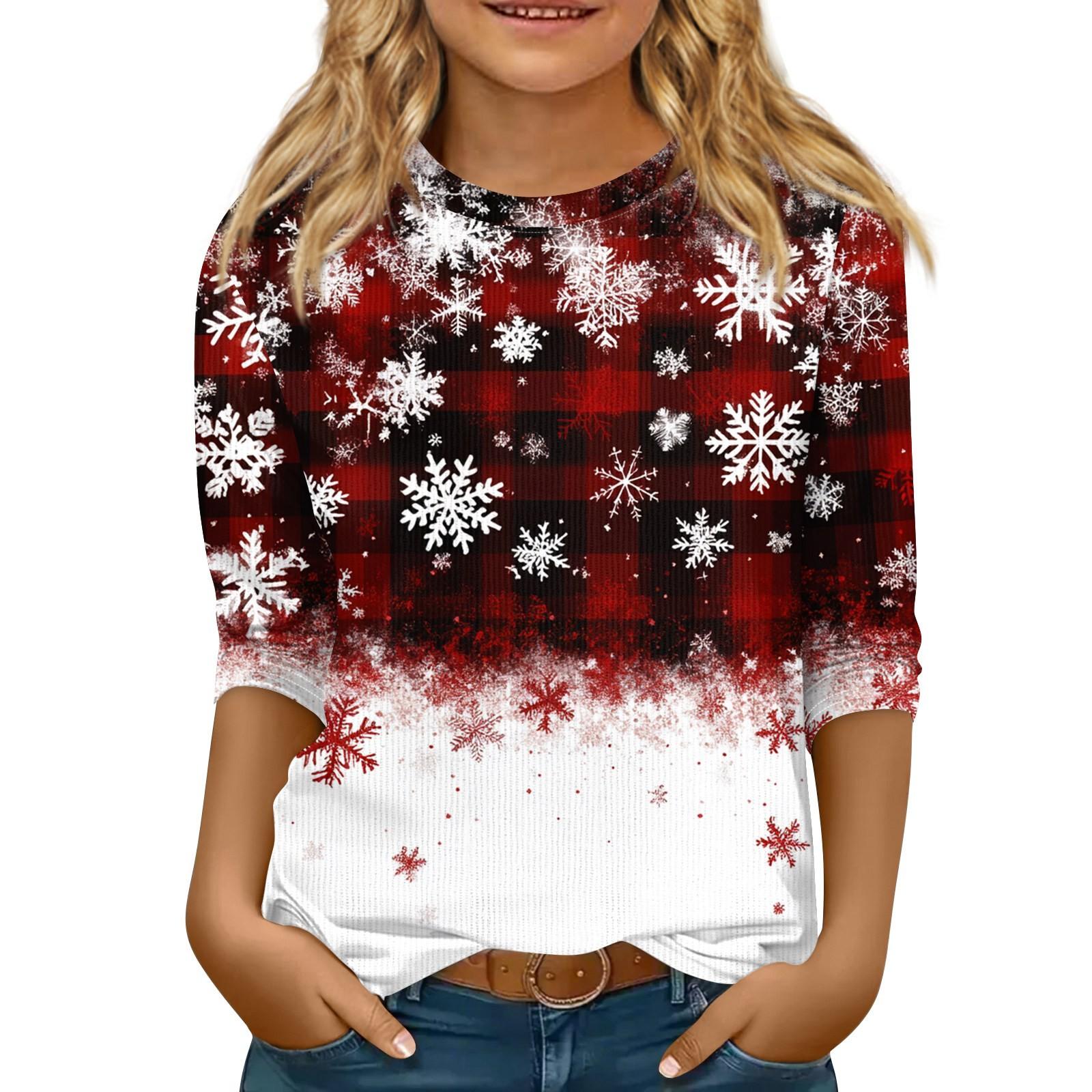 

Дитяча футболка з рукавом 3/4, повсякденна футболка з круглим вирізом, пуловер, блузка 160 білий