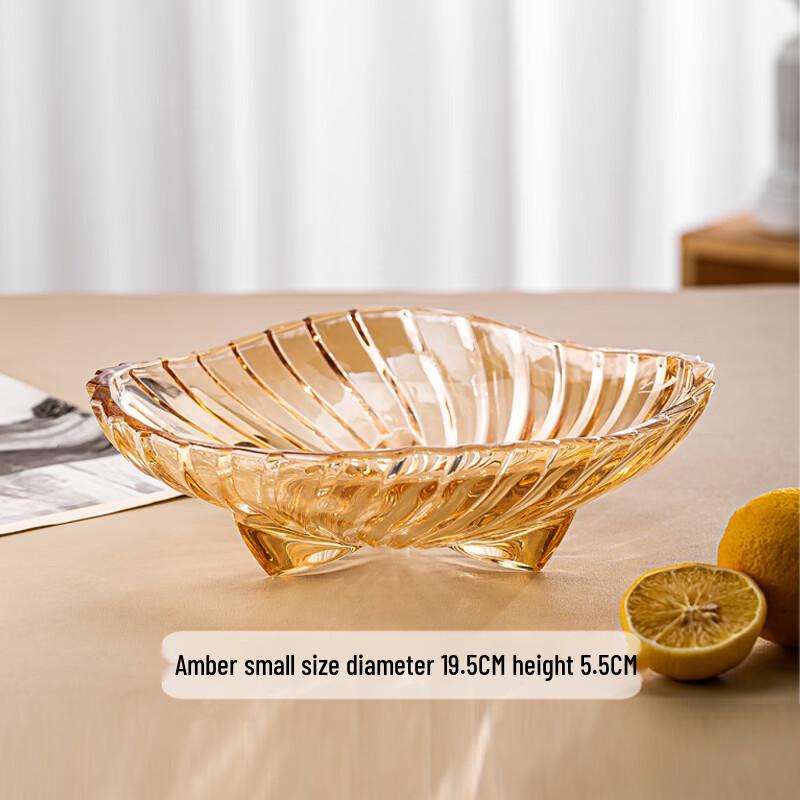 Flavinmci European Crystal Glass Fruit & Snack Plate