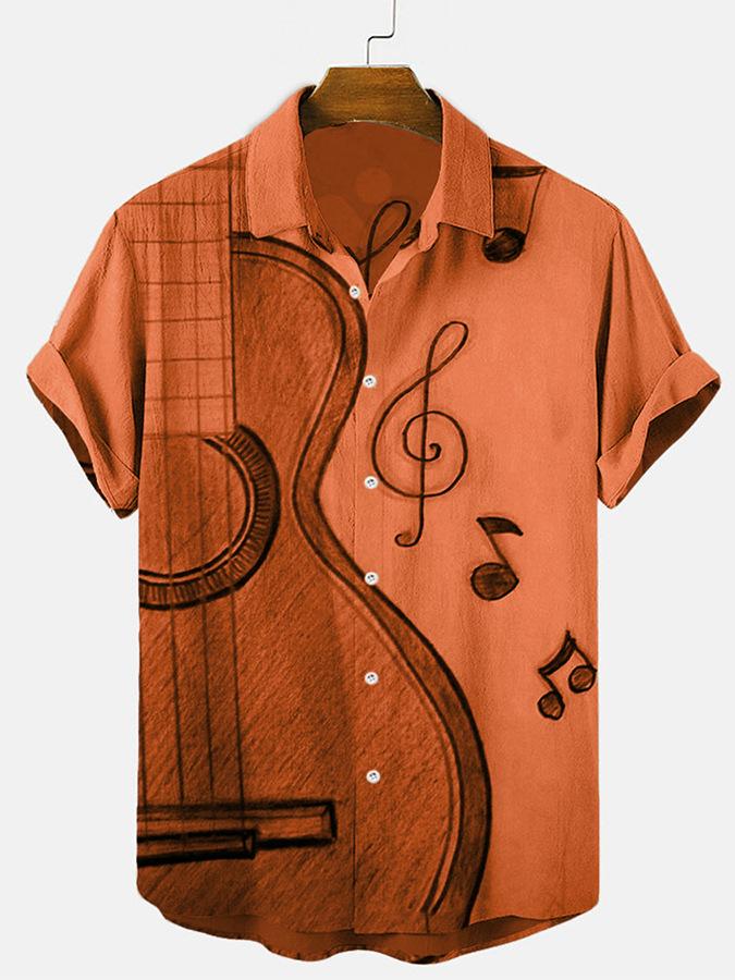 Summer Large Size Men's Casual Fashion 3D Digital Printing Short Sleeve Shirt Men's