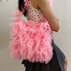 Lace Soft Sheer Ruffle Shoulder Bag For Daily Casual Women