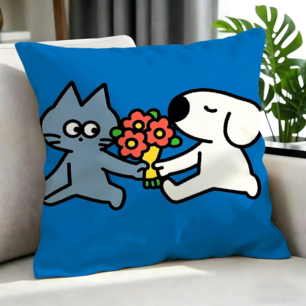 Cartoon CCartoon Cat Dog Cushion Cover Cushion Cover Set Pcs x x x Pillowcase Decorative Sofa Home Decor