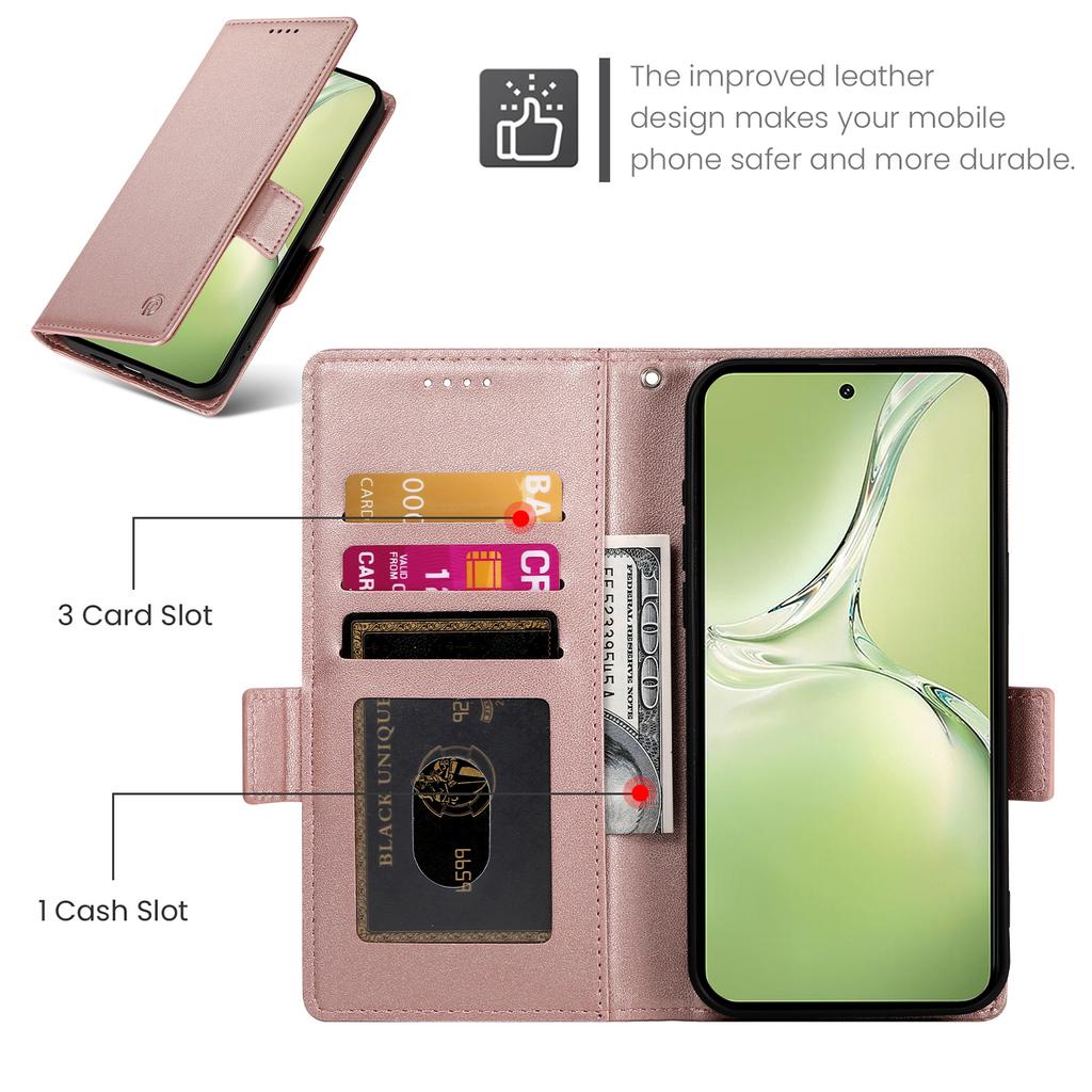 DF-010 Pro Oppo K12x 5G (Čína)/Pouzdro s podstavcem OnePlus Nord CE4 Lite 5G, PU kůže, peněženka, kryt na telefon