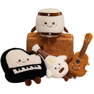 Urocze pluszowe zabawki muzyczne Miękka skrzypce Gitara Fortepian Okrągły bęben Pluszowe lalki Instrumenty Prezenty dla dzieci Miłośnik muzyki Wystrój domu