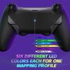 EXtremeRate Dawn-versjon Remap-sett for PS4 Slim Pro-kontroller med 6 tilpassbare kartlegginger, nydesignet ensfarget bakskall og 4 bakknapper
