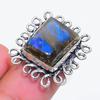 Natural Labradorite Gemstone 925 Sterling Silver Jewelry Ring Size 5.5 ZS-1170