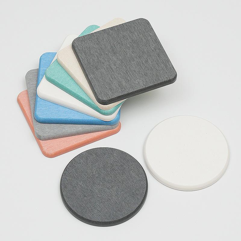 Solid Color Round Square Diatomaceous Earth Mats Toiletries Coasters Simple Absorbent Non-Slip Cup Home And Decoration Kitchen