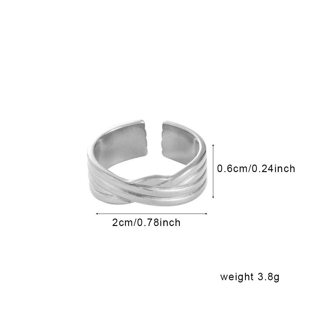 18K Gold Plated Geometric Titanium Steel Ring - Hot Selling European Fashion Jewelry