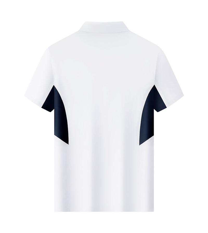 Romon Men's Antibacterial Sunscreen Polo Shirt White Breathable and Cool Feeling