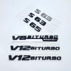 RSU1 3D Letters S63 S65 V12 Biturbo V8Biturbo 4matic+ ABS Emblem for Mercedes Benz W222 W223 Car Fender Trunk Logo Sticker