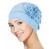 Nové dámské zlaté stříbrné turbanové čepice chemo bandana hidžáb plisovaná indická čepice turbante klobouk dámský šátek na vlasy muslimská pokrývka hlavy