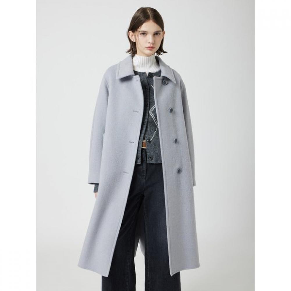 Cc Collect. Women S Wool Fox Blend Single Long Coat c254mSg561