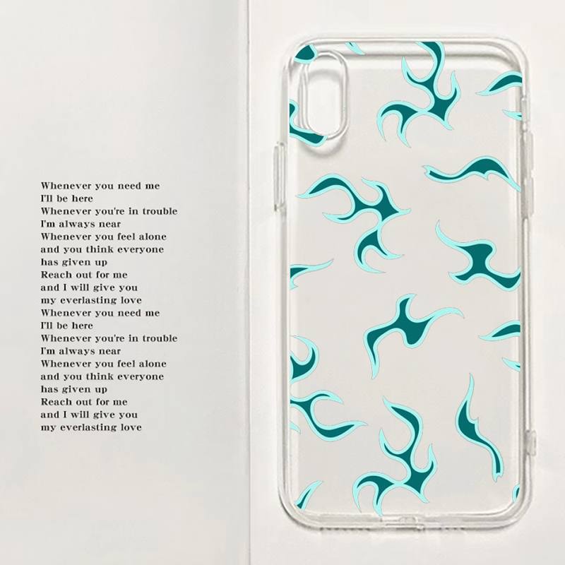 Flame Graph Phone Case For Xiaomi 11 Redmi Note 11pro5G 8T 9A 9S K30 10T 12SPro Ultra K40pro Transparent Case