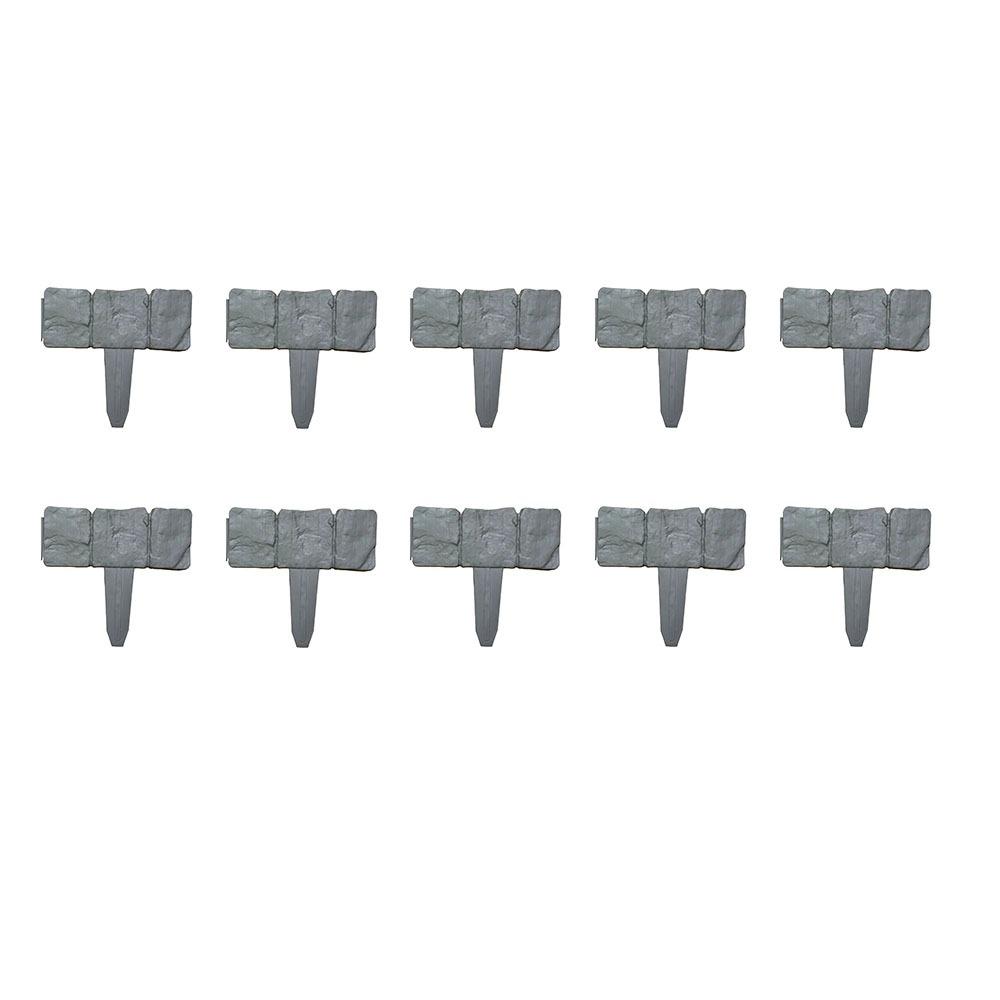 10Pcs Moisture-resistant Corrugated Fence Weatherproof Flower Bed Edging Fence Garden Decoration