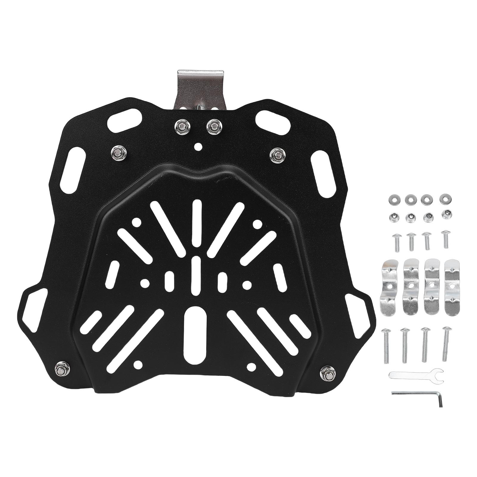 Motorcycle Rear Tail Box Base Plate Carbon Steel Universal Motorcycle Top Case Mounting Plate for 45L Trunk чёрный