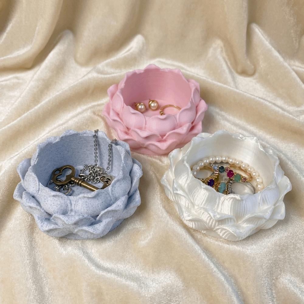 Lotus Shaped Growing Pots Plastic Nursery Pots Keys Holder Jewelry Storage Box  for Yard Garden
