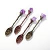 Natural Amethyst Dessert Tool Stirring Scoop Tableware Coffee Spoon Tea Spoon Kitchen Supplies