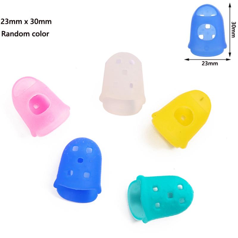 

5/10 шт., силиконовый рукав для пальцев, противоскользящий, игла, флип-книга, деньги, игра на пианино, наперсток, выдолбленный, дышащий 5pcs