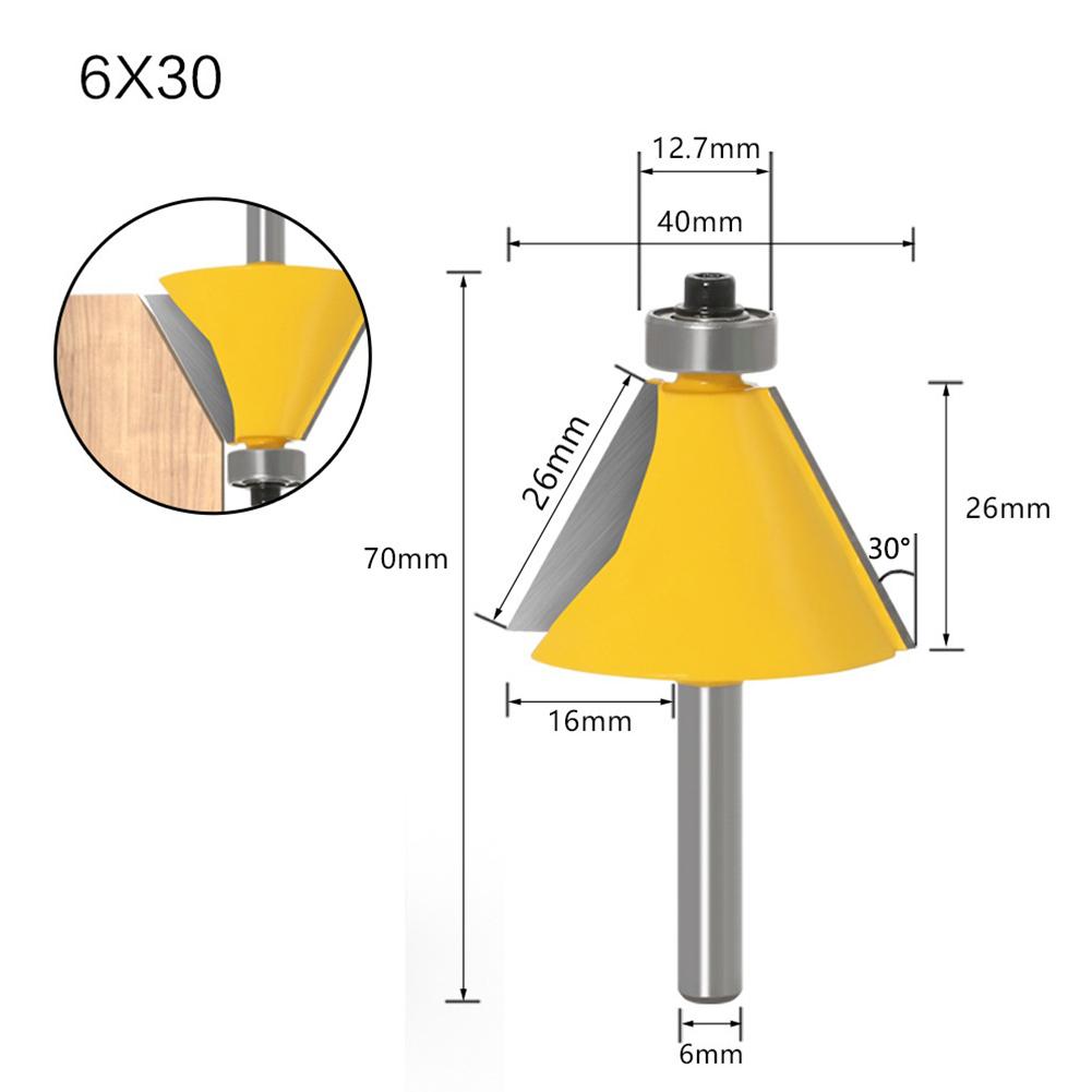 

15/22.5/30 Degree Cutter Chamfer Edge Forming Sturdy Steel Body High Hook And Cut Angle Clean And Debris-free Cutting 15 degrees-6.35mm