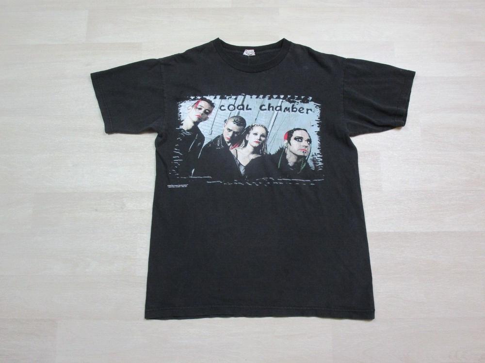 Vintage 1998 Coal Chamber Band T-shirt Size M Blue Grape NuMetal Concert