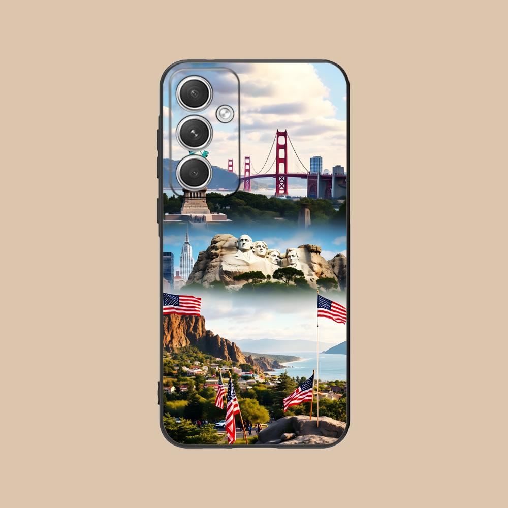 USA Amerika Flagge Handy Hülle für Samsung Galaxy S26 S25 S24 S23 S22 S21 S20 Note20 Plus FE Ultra Bunte Hülle Hülle