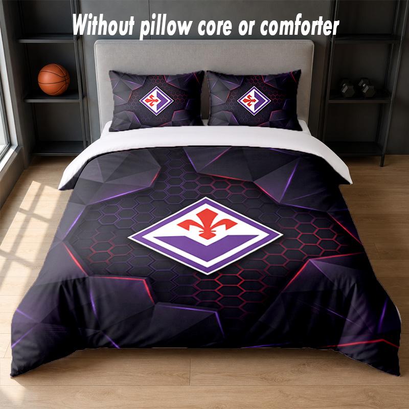 Designové povlečení Fiorentina FC 1 povlak na přikrývku + 2 povlaky na polštář Měkké prodyšné domácí lůžkoviny