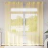VidaXL Voile Curtains with Eyelets 2 Pcs Yellow, Net Curtain, Sheer Curtain, Window Voile, Treatment of 4102133