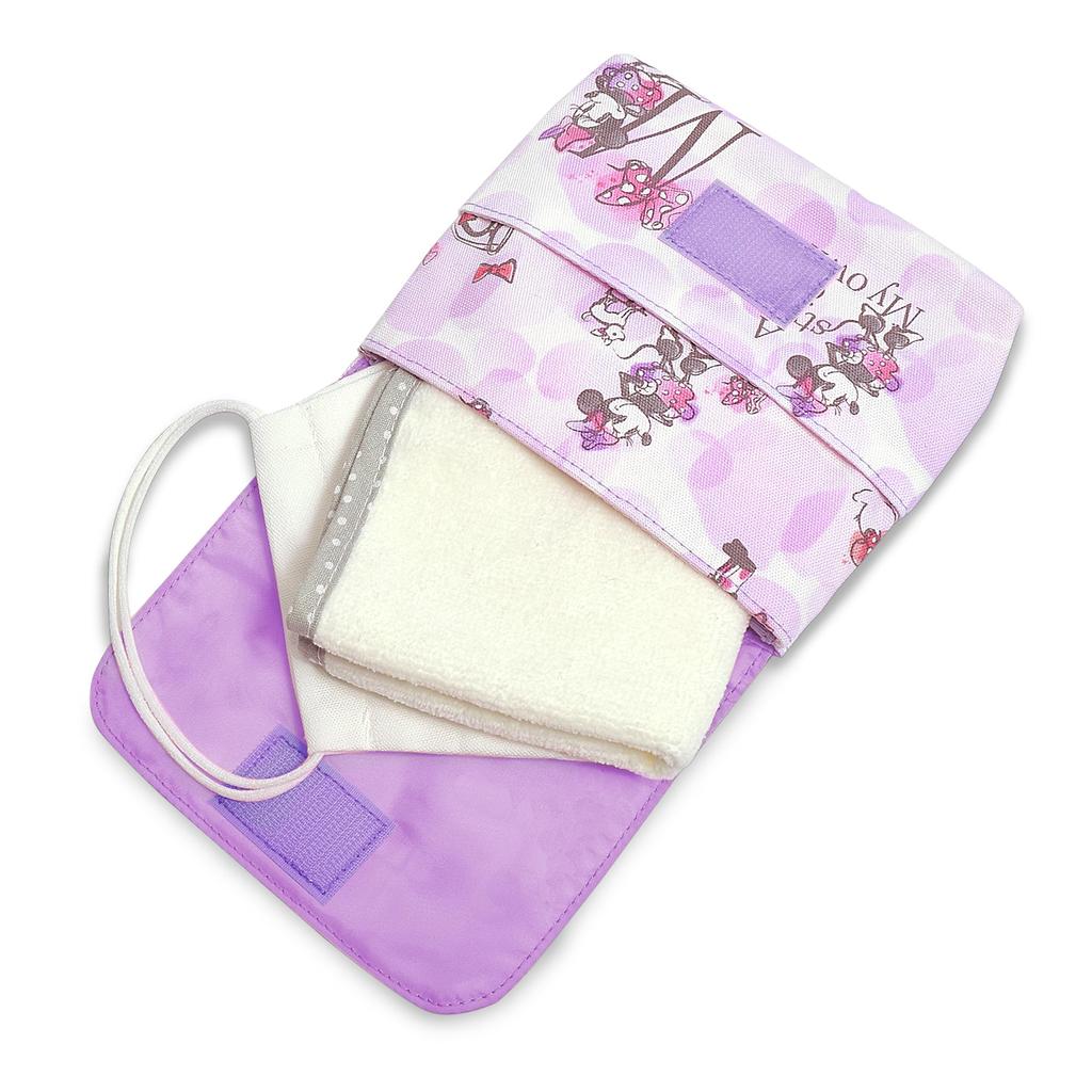 COLORFUL CANDY STYLE Disney [Large] Minnie Mouse EAU SO CHIC TravelAttached Pockets, Set of 3, Stylish Kids' Attached Pockets, Pocket Pouches for