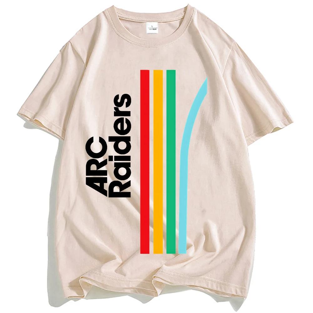 Hot Game ARC Raiders Rainbow Graphic Tshirts Cotton Fashion Loose Men Women Tshirt Unisex Streetwear Oneck Casual Male Tees
