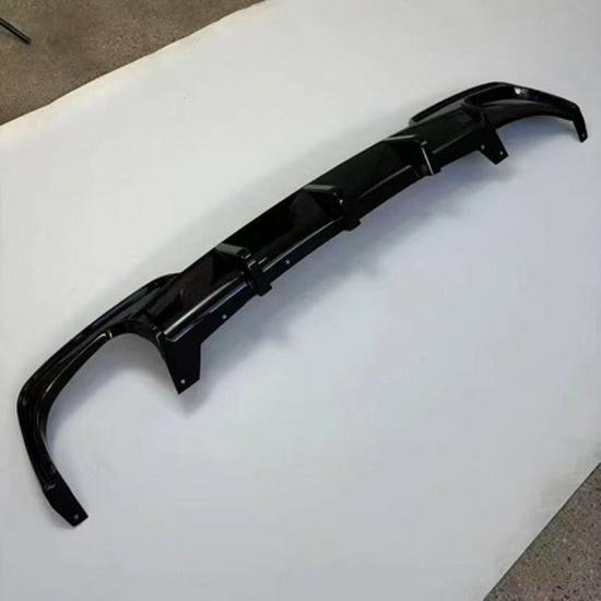 Gloss Black Carbon Fiber Rear Diffuser for BMW X3 F25 with Vertical Strip Lights