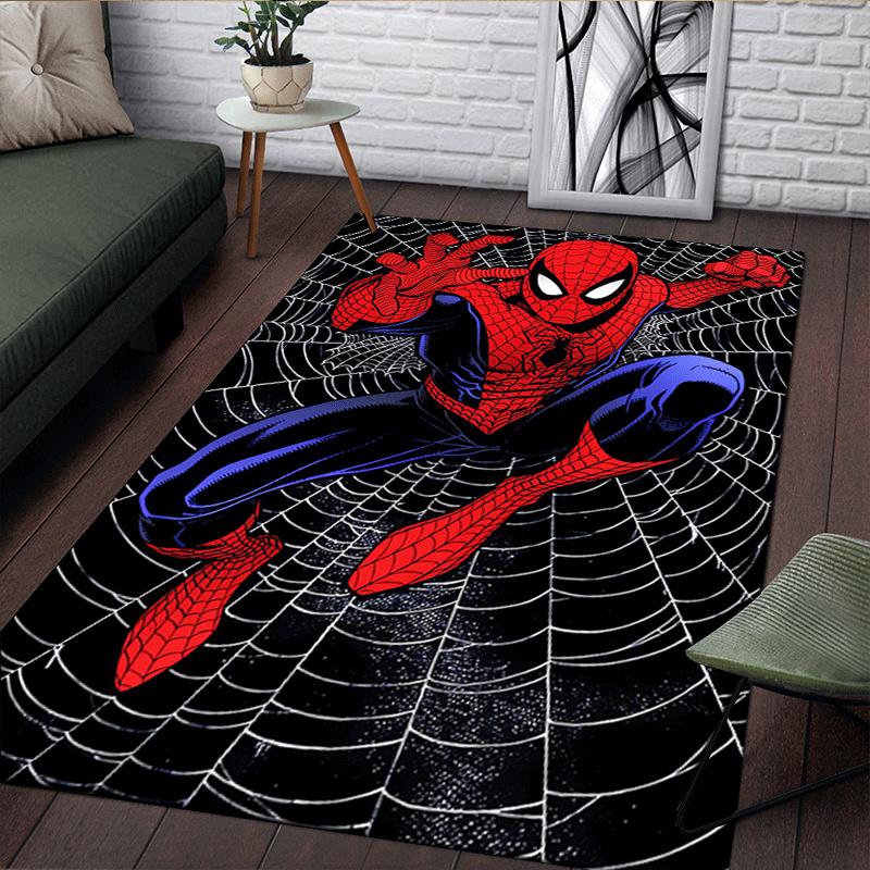 1pc Spider-Man Pattern Area Rug Soft Flannel Floor Mat for Living Room,Office,Bedroom and Carpet,Sofa Coffee Table Floor Mat
