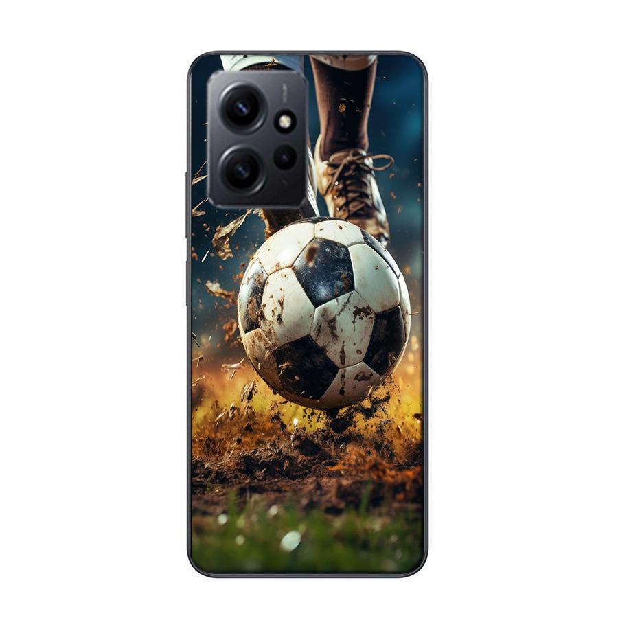 Football Field Phone Case For Redmi 12 13C 12C 15C 9 10 10C Note 13 Pro Plus 14 15 Pro 9T 9C 9A TPU Soft Cover Clear Cell Cases